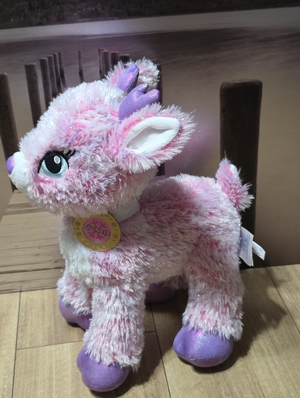 Build A Bear Workshop Twinkle Reindeer Stuffed Animal Deer Pink Sparkle